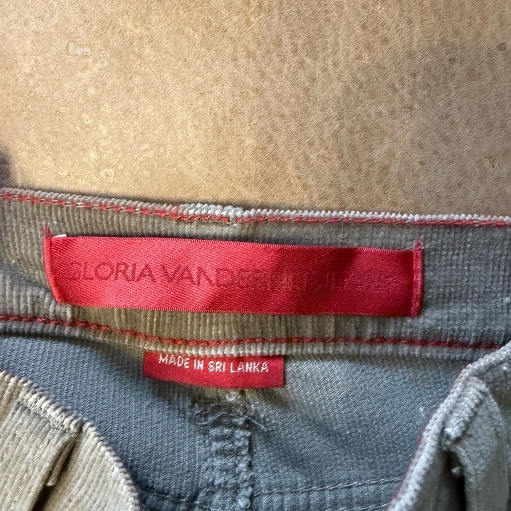 NWT Gloria Vanderbilt Giselle Stretch Bootcut Jeans Brown Corduroy Size 8 Petite - Picture 7 of 10